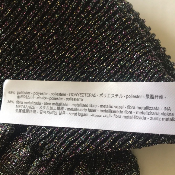 🆕Zara RUFFLED METALLIC THREAD TOP, size M - Picture 8 of 10